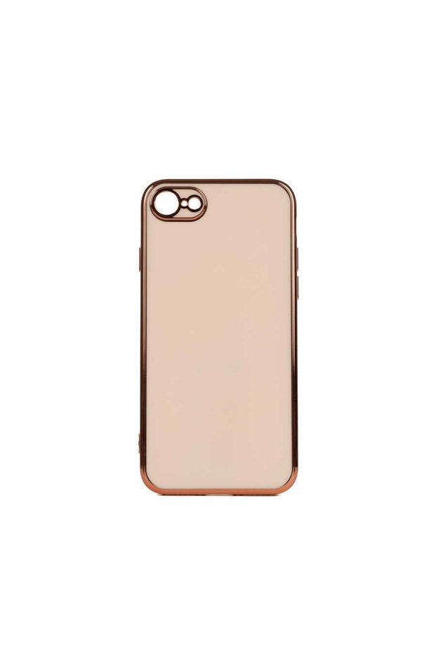 iPhone 7 Compatible Case Gold Edged Silicone Colored Bark Cover