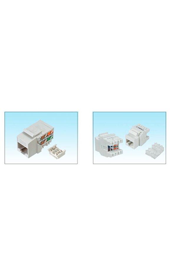 8P8C Rj-45 Utp Keystone Jack Cat 6, Lsa+ / 110 Idc T568 A/B, 180 Derec Compatible