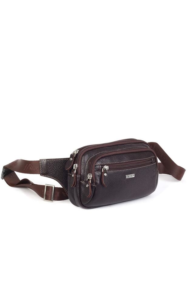 113 Genuine Leather Men's Waist Bag Brown