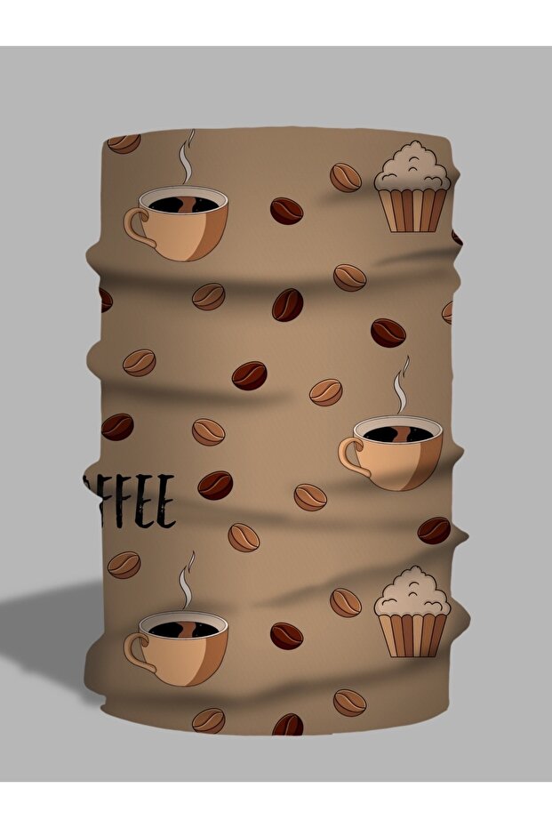 Coffee Patterned Neck Collar - - 1