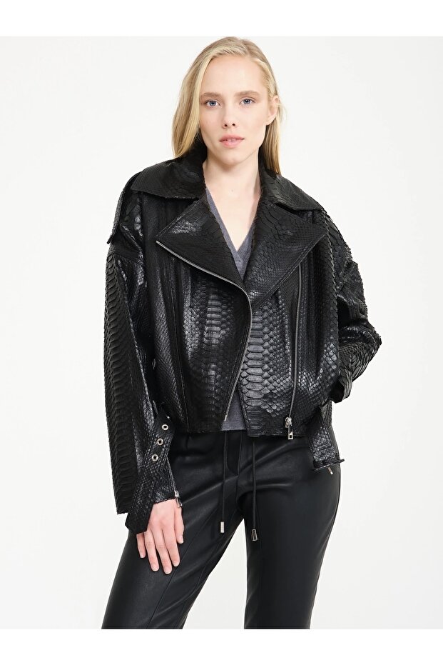 Siyah Deri Ceket - 7