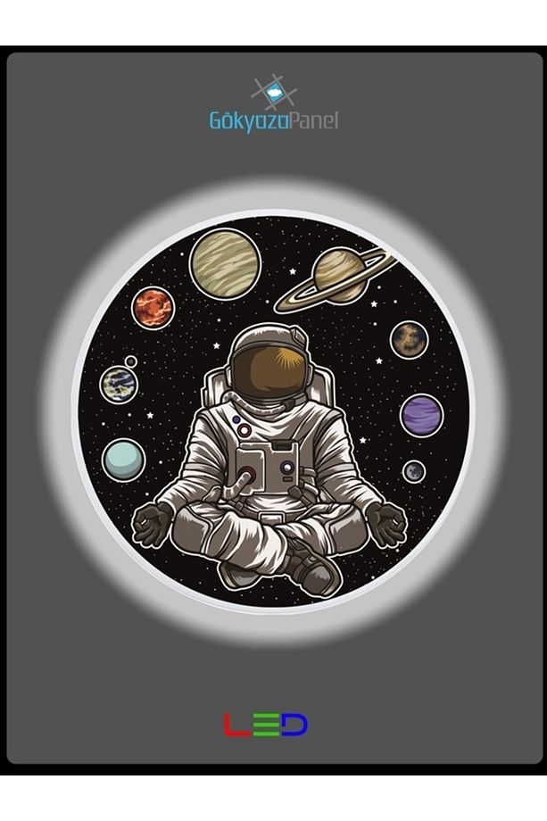 Space, Astronot Aplik-led Aplik-25watt-30cm Çap, Çocuk Odası Aplik, Aplik Modelleri, Trendyol Aplik - 3