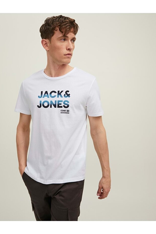 Printed Crew Neck T-shirt Jcoseth Tee Ss Crew Neck Ln 12210868