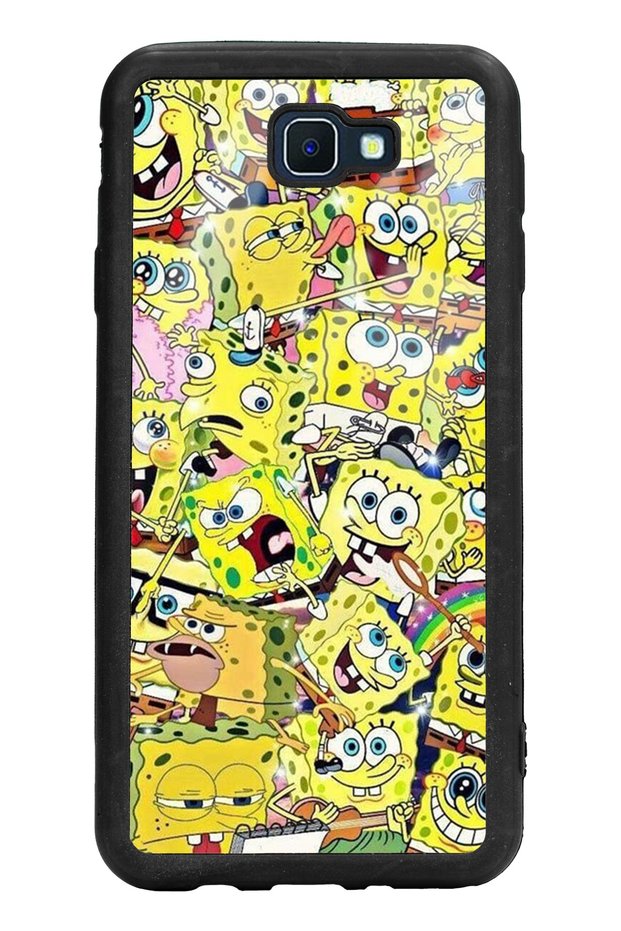 Samsung J7 Prime Glossy Phone Case with Sponge Bob Design