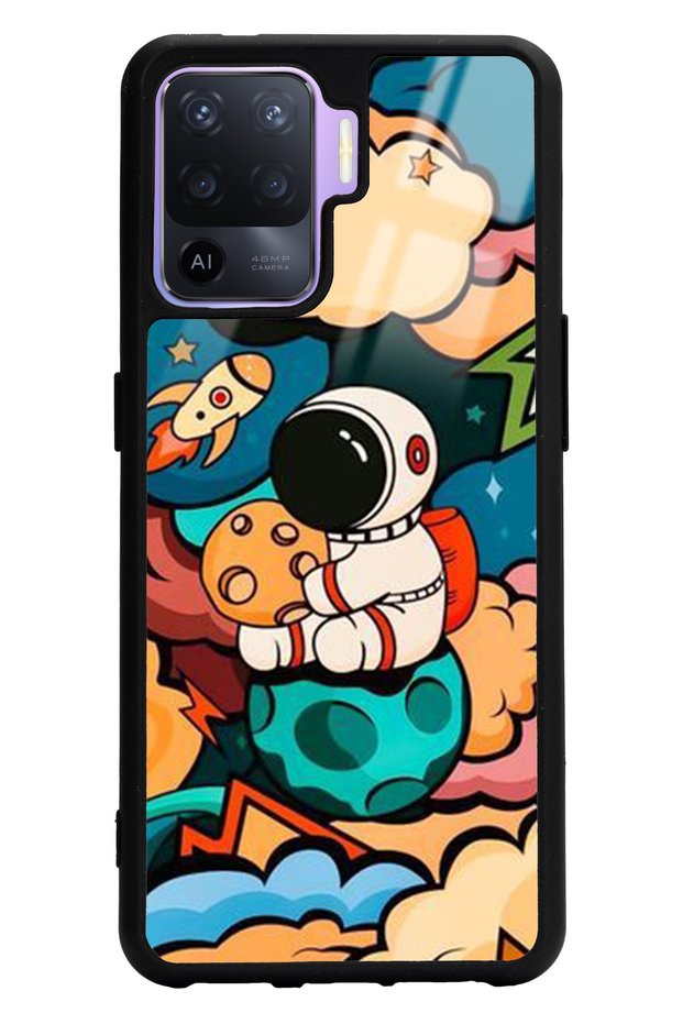 Oppo Reno 5 Lite Baby Astronaut Design Glossy Phone Case
