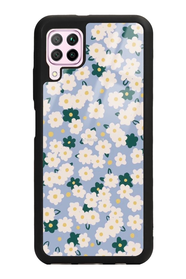 Huawei P40 Lite Glossy Phone Case with Daisy Pattern Design