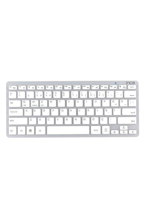 Ibk-569bt Pilli Ultra Ince Bluetooth Akıllı Silver Klavye Windows İos Android Tablet Telefon - 1