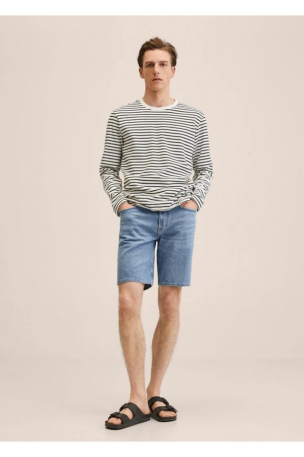 Regular Fit Denim Bermuda Şort - 2