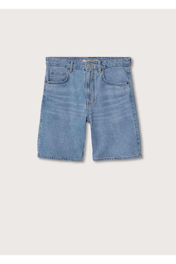 Regular Fit Denim Bermuda Şort - 3