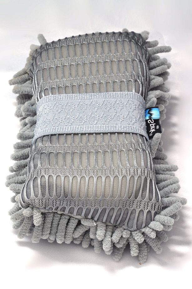 (1 Adet) 7040 Mikrofiber Şönil Oto Temizlik & Yıkama Ve Kurulama Süngeri 8x23 Cm. Gri - 6