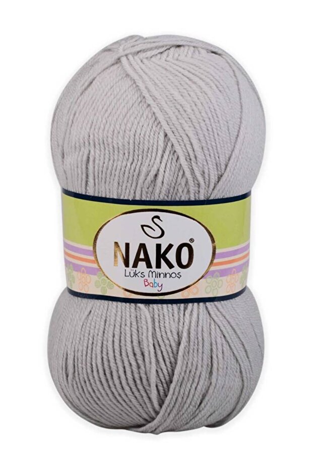 Luxury Minnoş Baby 969 Silver Gray Color Hand Knitting Thread - 1 Piece