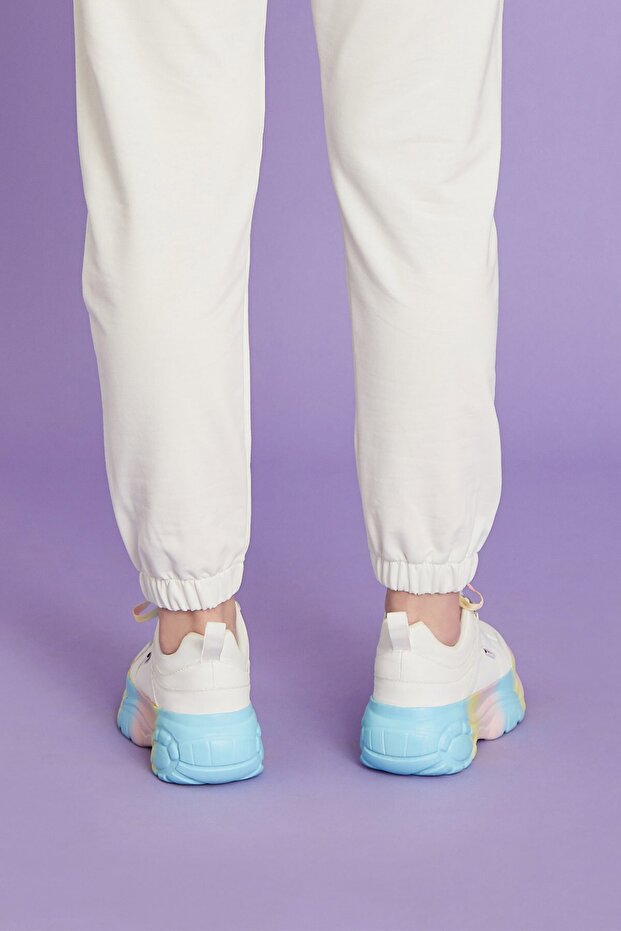 Rainbow White Sneakers - 1