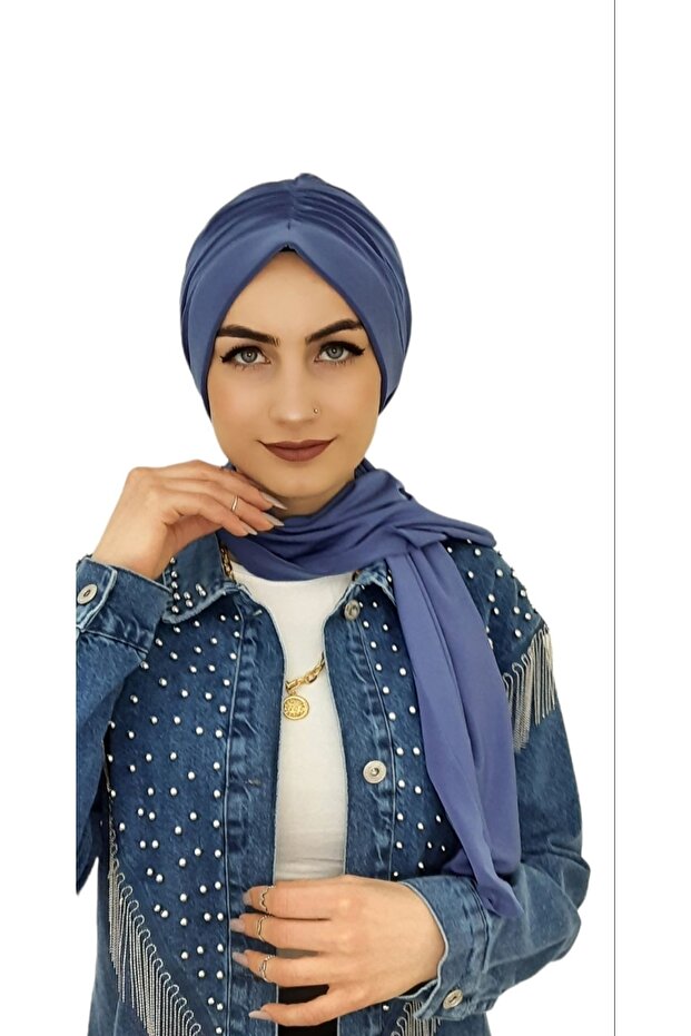 تصميم جاهز بونيه اللون النيلي