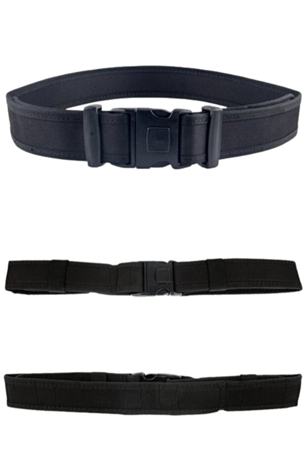 Black Color Plastic Locked Buckle Velcro Adjustable Quality Palaska Belt
