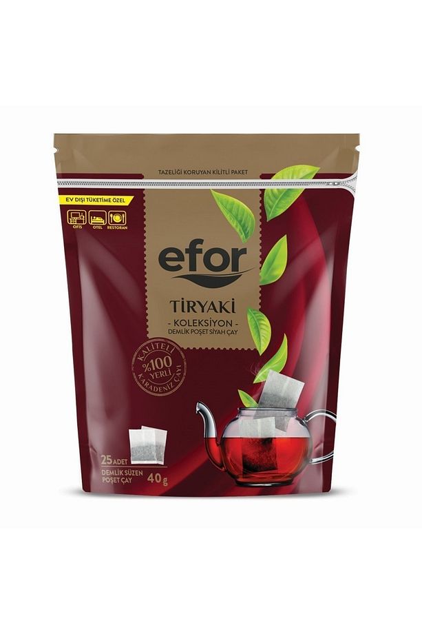 Tiryaki Jumbo Demlik Poşet Siyah Çay - 40gr X 25'li - 1
