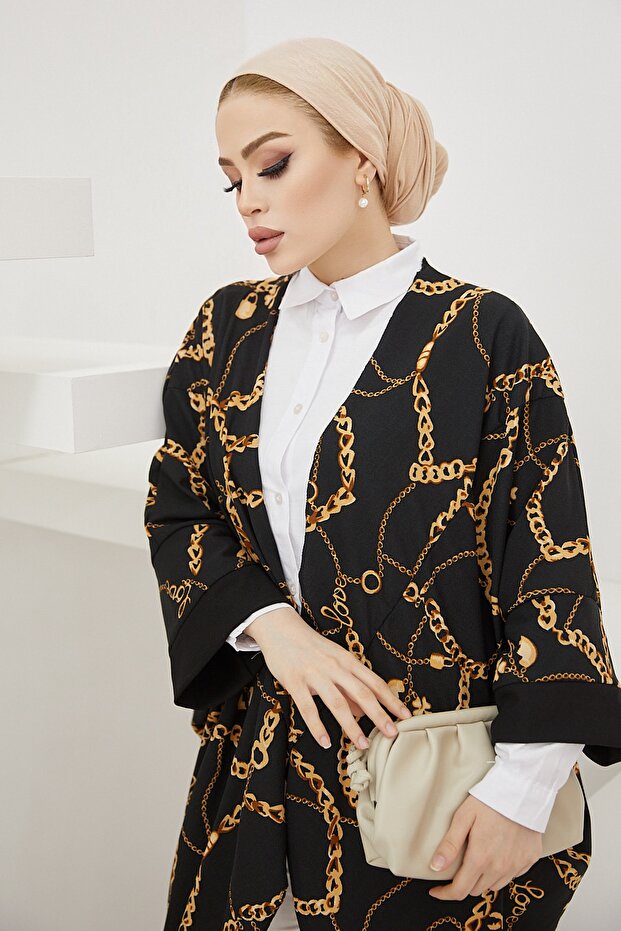 Chain Pattern Kimono - 7