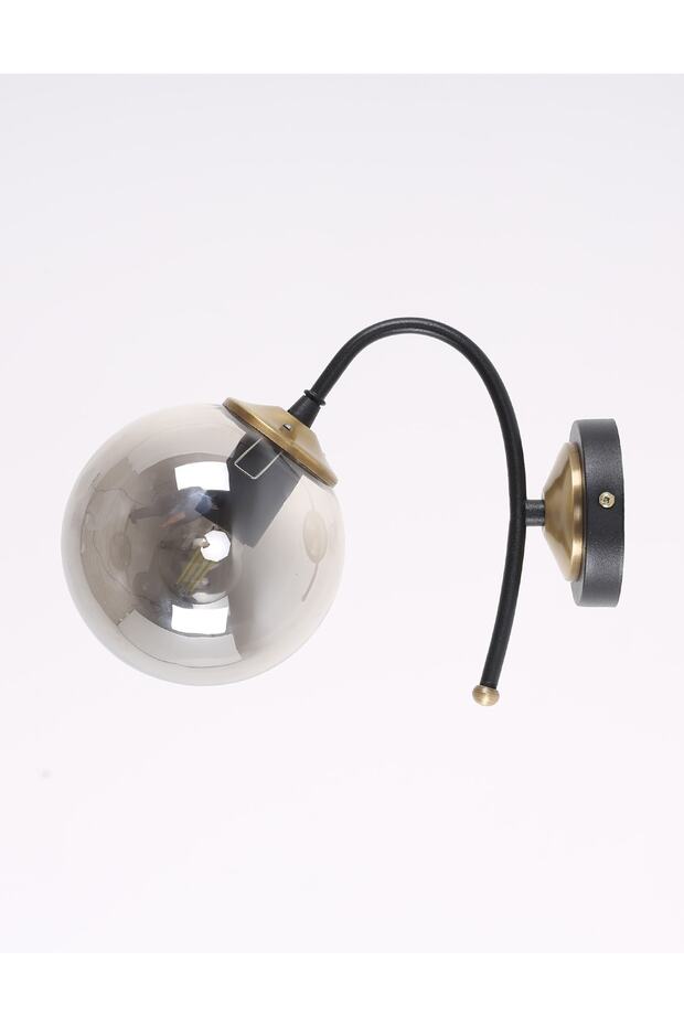 Yoyo Black Antique Smoked Glass Sconce