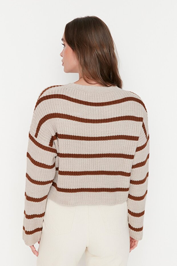 Stone Crop Basic Strickpullover mit Streifen TWOAW23KZ00390 - 10