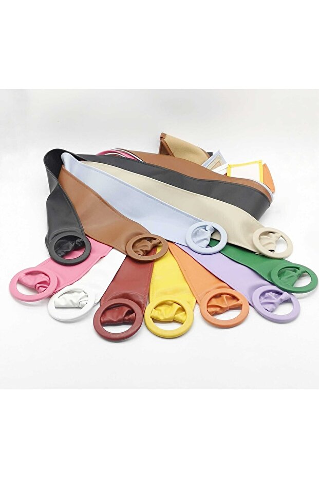 Standart Beden Bej Kuşak Kemer - 4