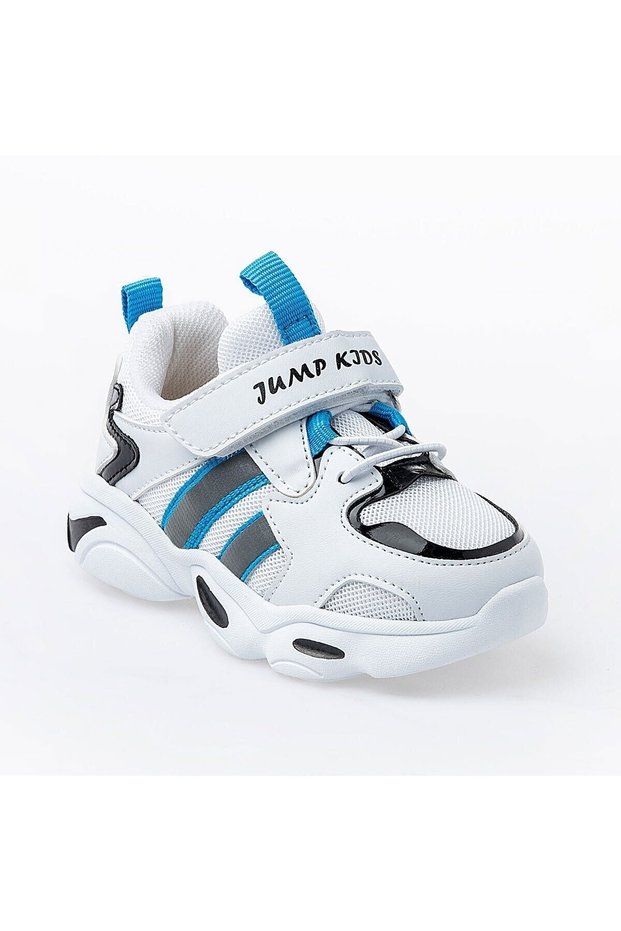 26056 White - Blue - Black Unisex Children's Summer Daily Comfortable Walking Sneaker Sports Shoes