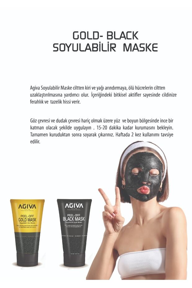Siyah ve Gold Soyulabilir Maske Seti - 3