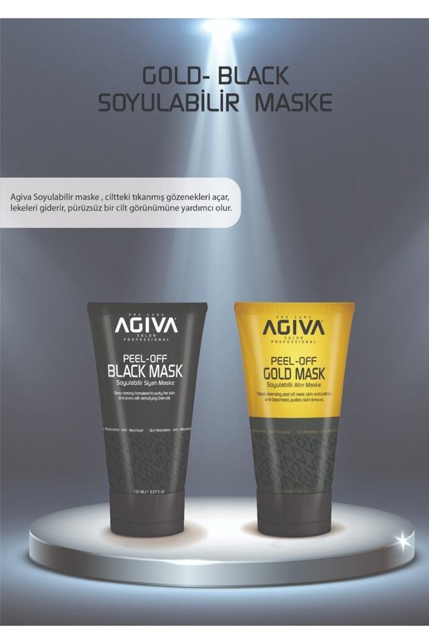 Siyah ve Gold Soyulabilir Maske Seti - 6