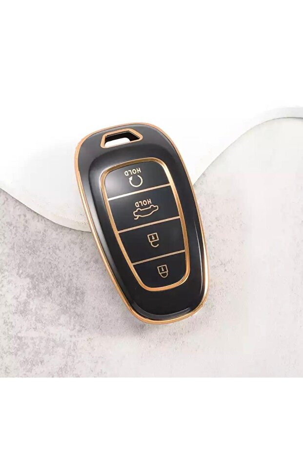 حافظة مفاتيح سوداء من مادة TPU لشركة Hyundai Tucson (حافظة جديدة)