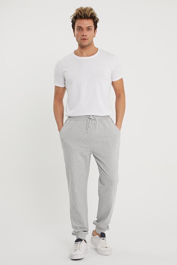 Unisex Gray Elasticized Sweatpants