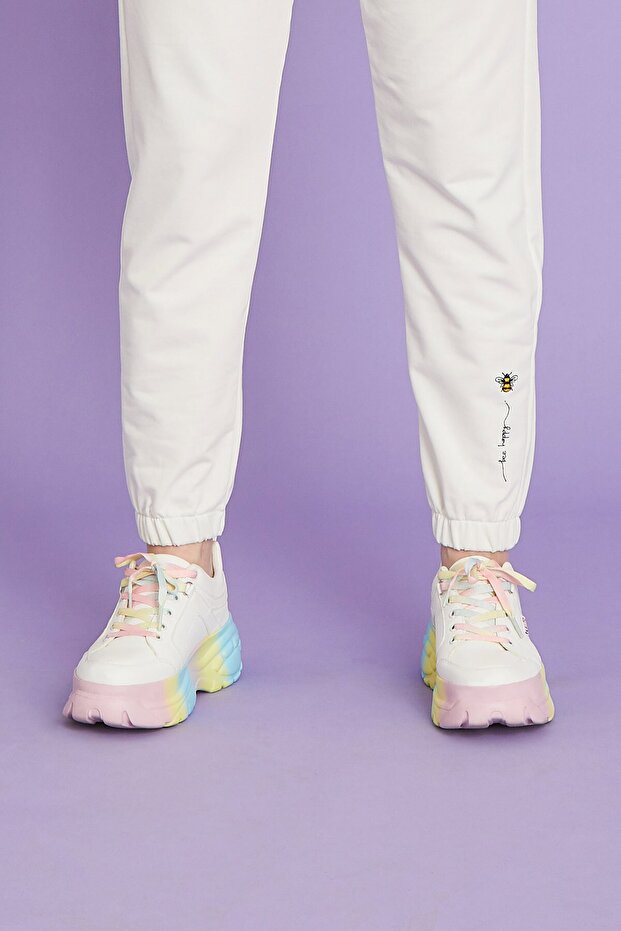 Rainbow White Sneakers - 3