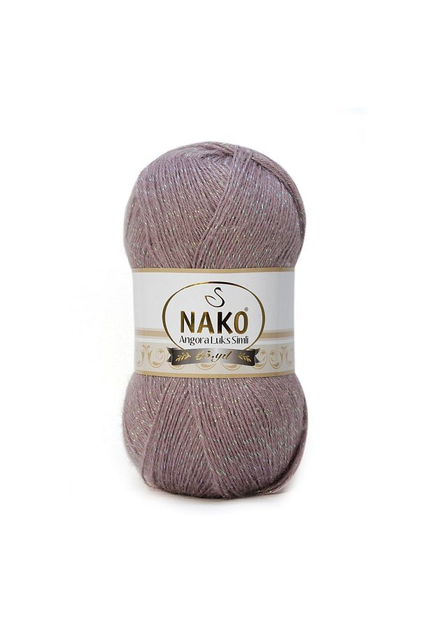 Angora Luks Simli Kahverengi Örgü İpi 10155 - 1
