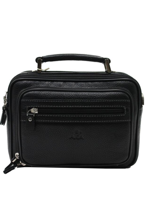 318 100% Genuine Leather Men's Handbag Crossbody Bag Black