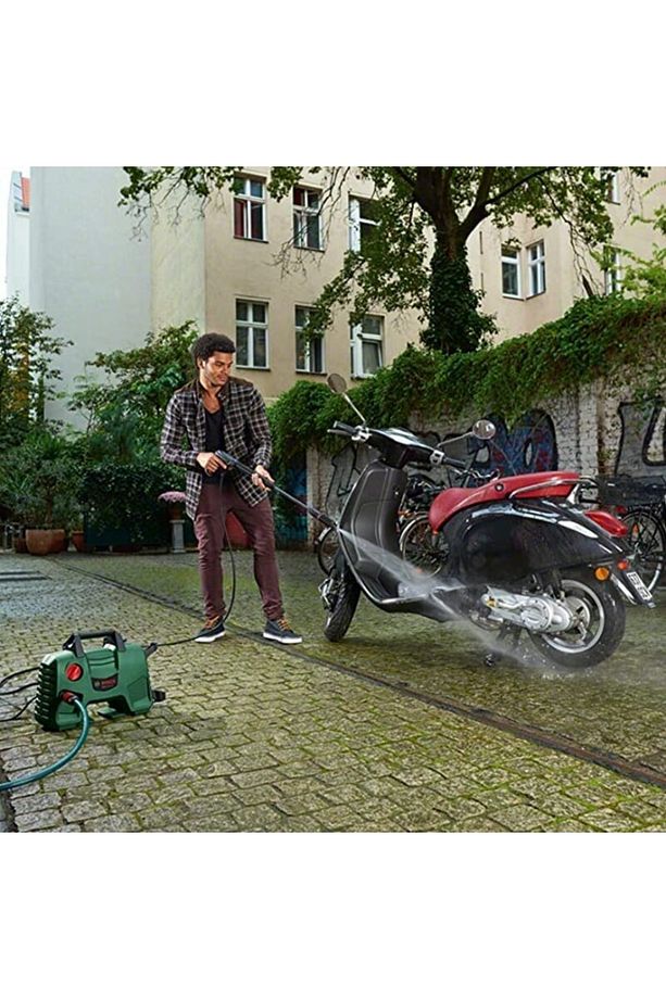 110 Bar Tazyikli Yüksek Basınçlı Araba Yıkama Makinesi Araç Yıkama 1300 Watt Oto Yıkama - 5