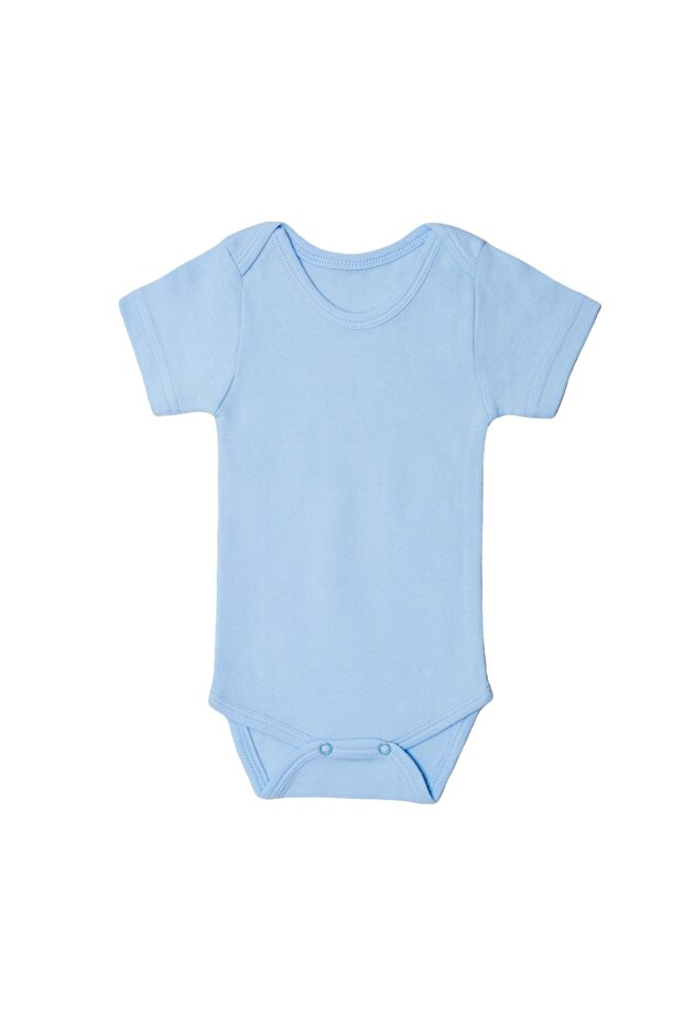 Baby Snapback Body Unisex Bodysuit - Blue Short Sleeve