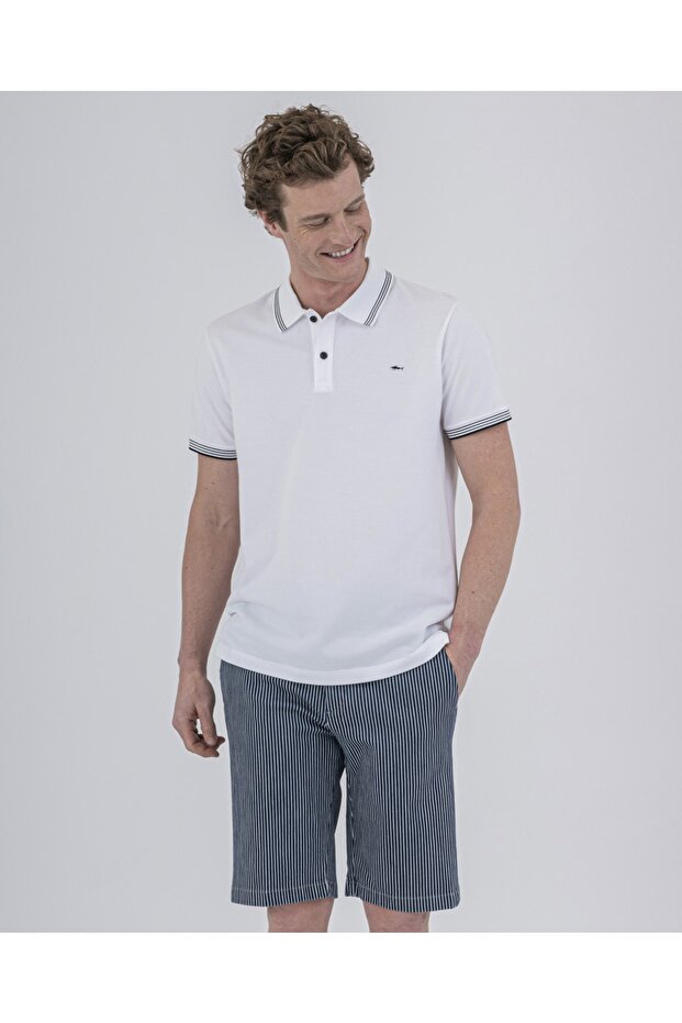 Men's Knitted Poloshirt C.wCotton