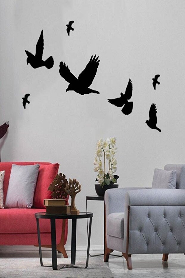 Ahşap Dekoratif Kuş 7 Adet - 1