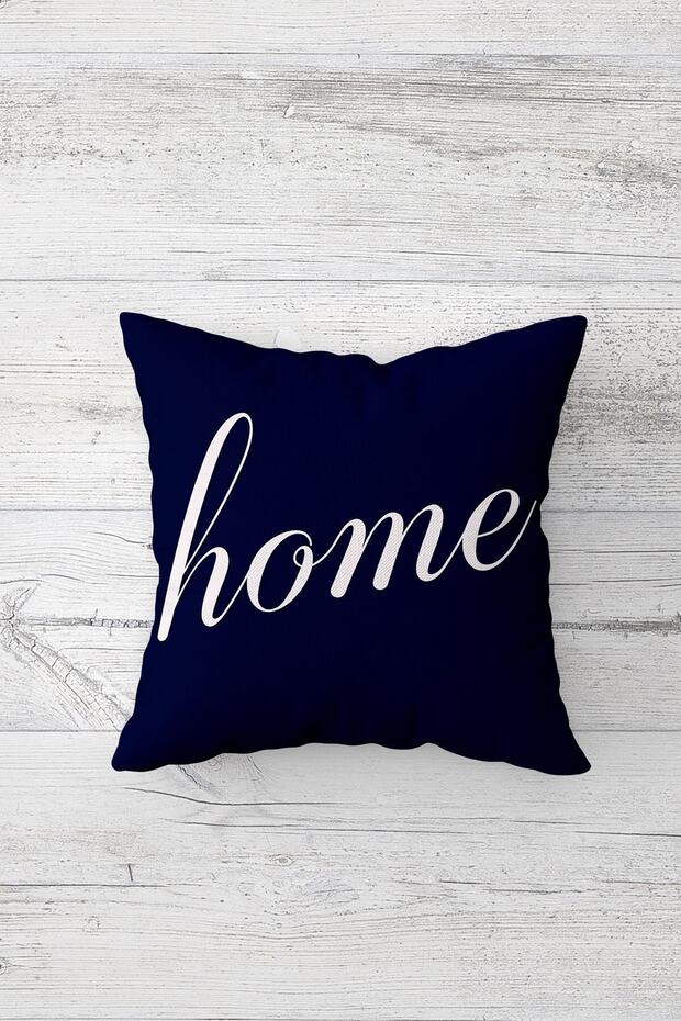 غطاء وسادة مطبوع على الوجهين بسحاب مخفي من Home مكتوب عليه غطاء وسادة للمقعد