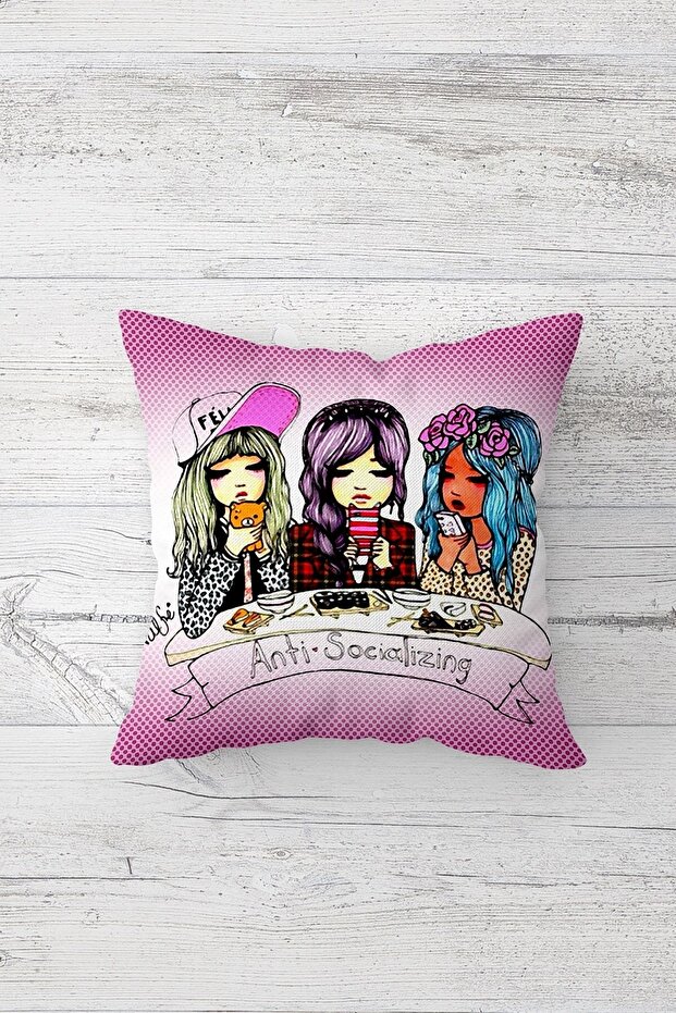 غطاء وسادة بطبعة جانب واحد من Popart مع سحاب مخفي، غطاء وسادة للأريكة