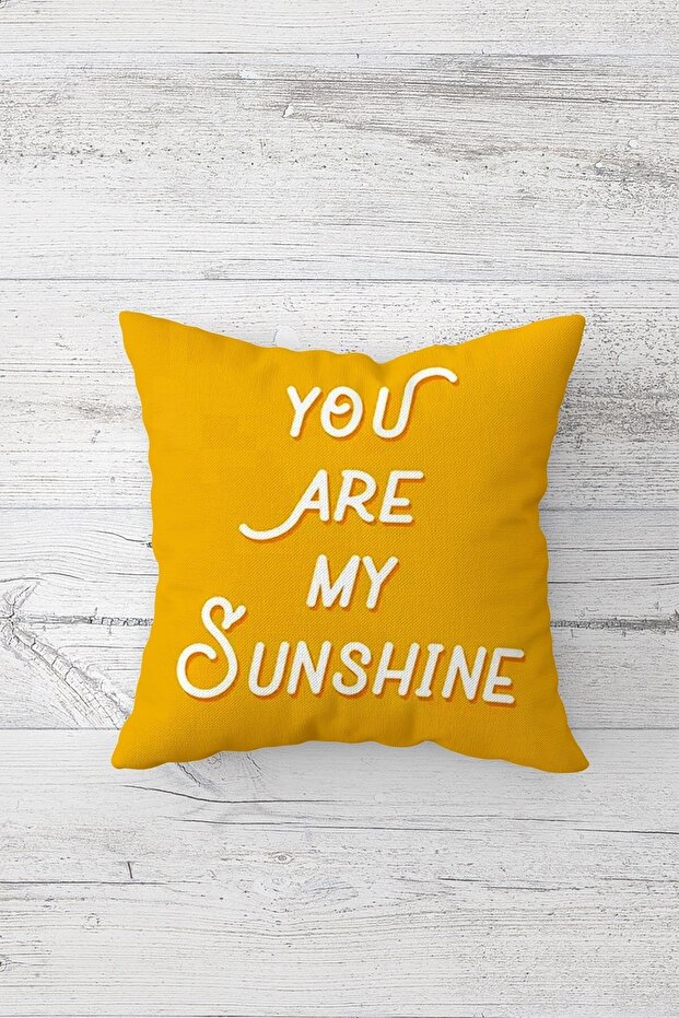 غطاء وسادة بسحاب مخفي مطبوع على الوجهين من My Sunshine، غطاء وسادة للمقعد