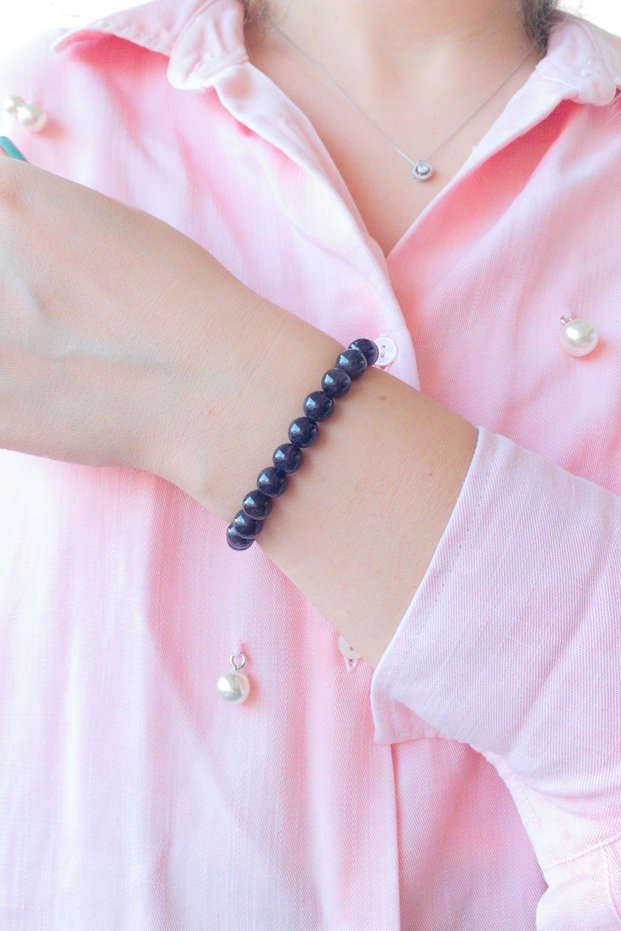 Unisex Natural Stone Bracelet Amethyst 6thGet 7Crown Chakra Fish Ram Crab Bow Positive Energy Stone