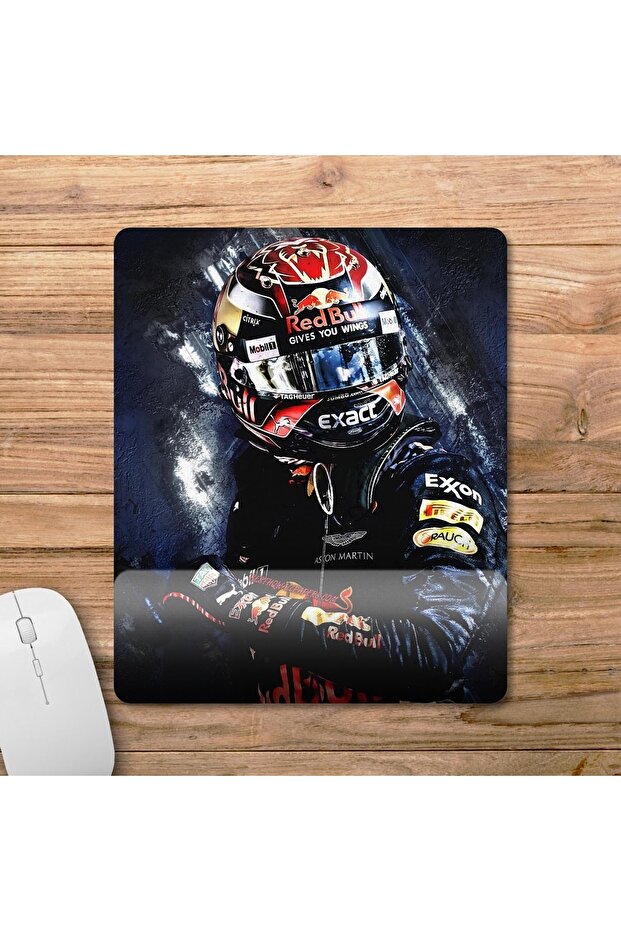 Max Verstappen - Formula 1 Bilek Destekli Mousepad Model - 3 Oval - 1