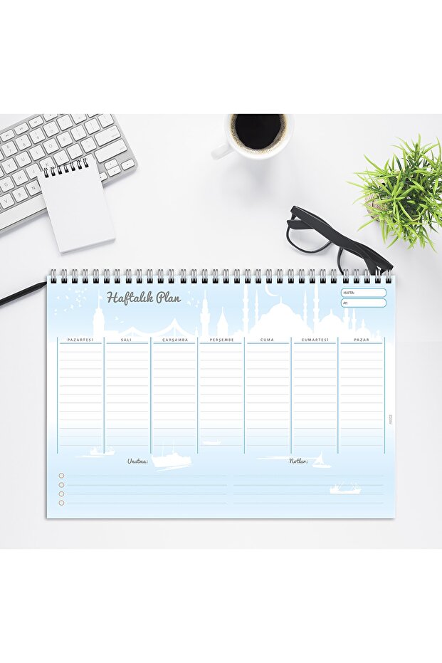 مخطط أسبوعي مقاس A4 اسطنبول 1 - 2