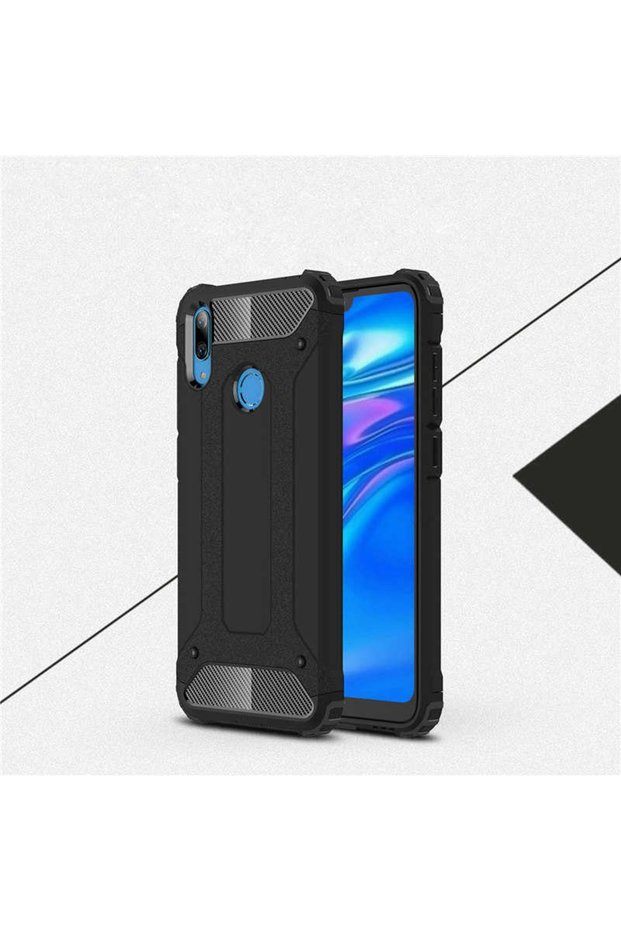 Huawei Y7 Prime 2019 Case Double Layer Tank Color Silicone Cover
