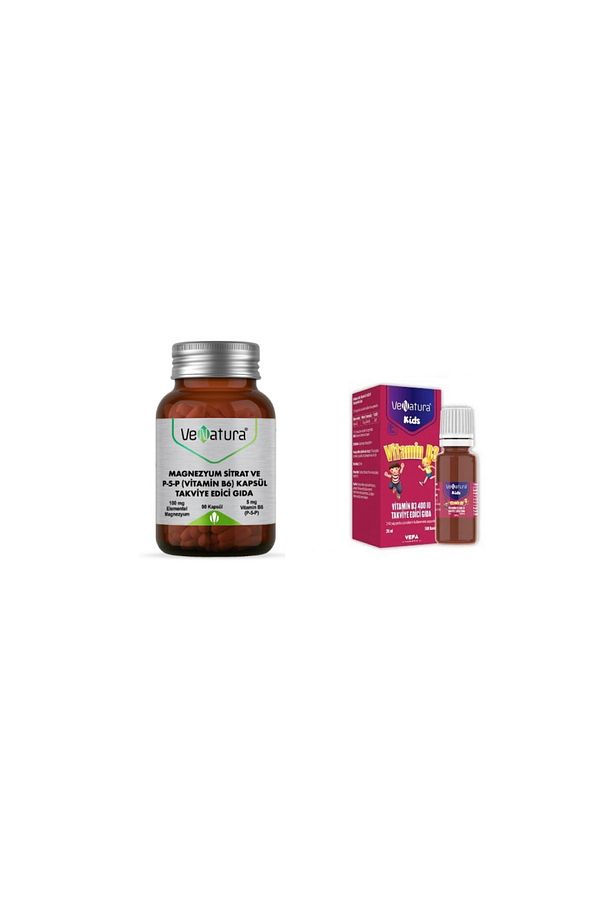 Magnezyum Sitrat,p5p ( B6) 90 Kapsül + Çocuklar Için D3 400 Iu 20 Ml - 1