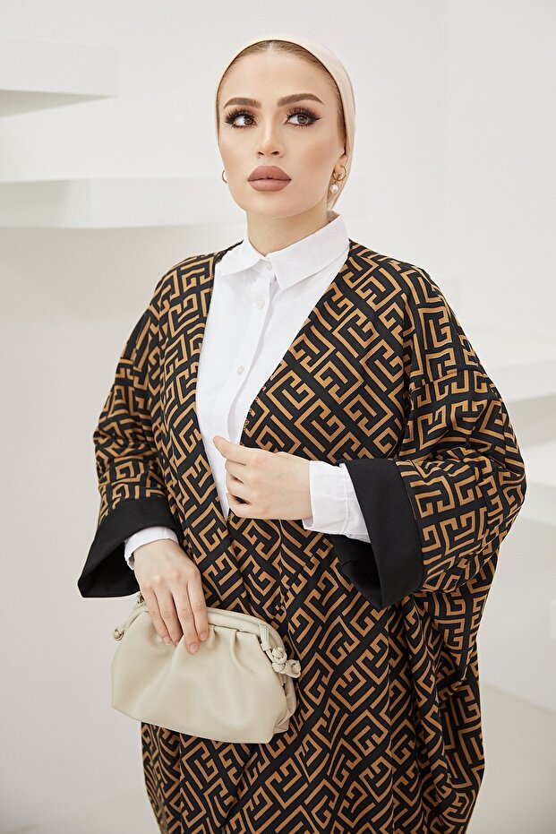 Patterned Loose Kimono - 7