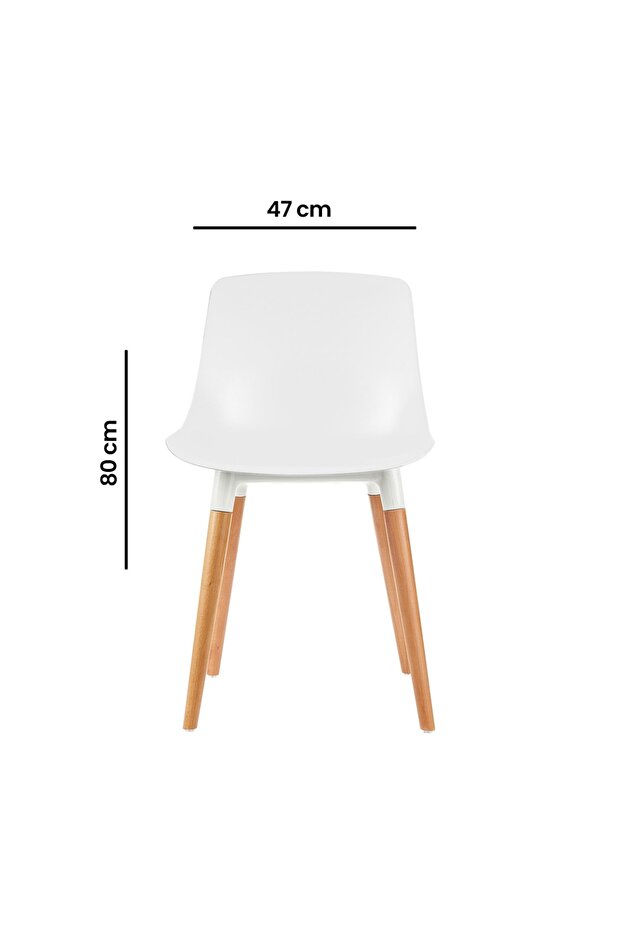 Shell Eames Düz Sandalye Beyaz - 5