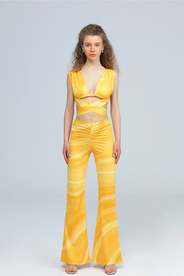 Turuncu Hera Bağlamalı Büstiyer - 3