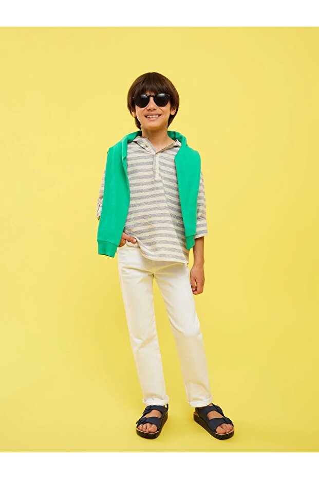 Slim Fit Basic Gabardin Erkek Çocuk Pantolon (S2) - 1