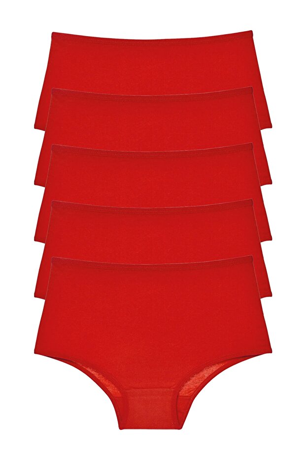 Women's Red 5 Pack High Waist Panties
