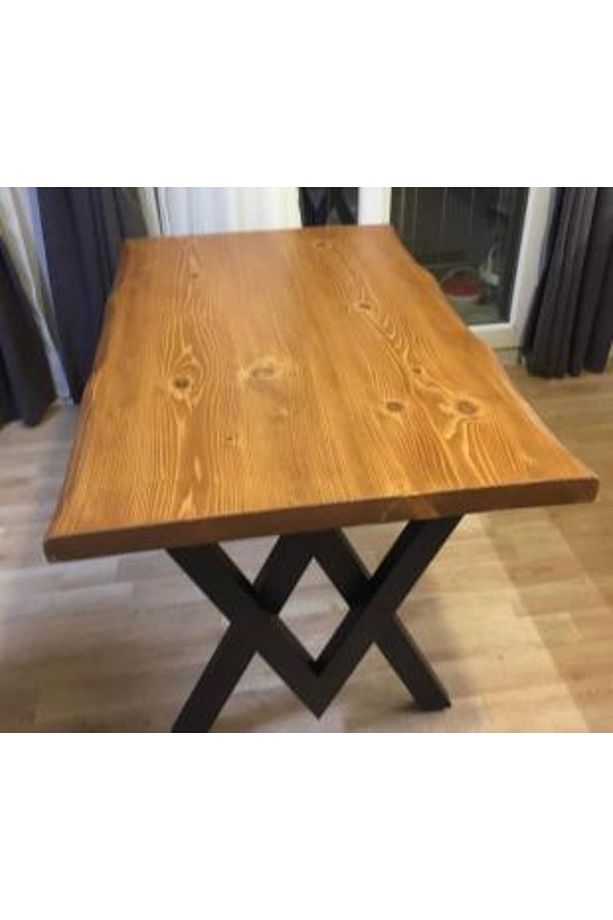 Siyah Mermer Desen Masa Puf Takımı Mermer Desen 70x120 Cm Masa 2 pus Seti aslnn - 2