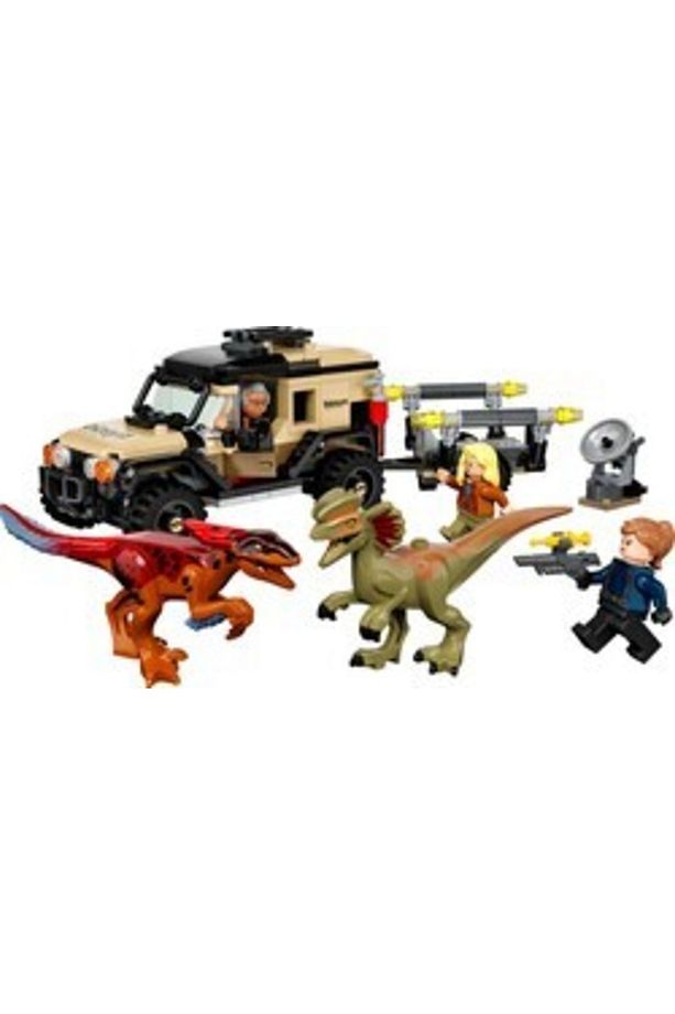 ® Jurassic World Pyroraptor ve Dilophosaurus Nakliyesi 76951 - Oyuncak Yapım Seti (254 Parça) - 1